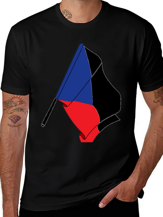 Flag Graphic Tee - Black Short Sleeve T-Shirt