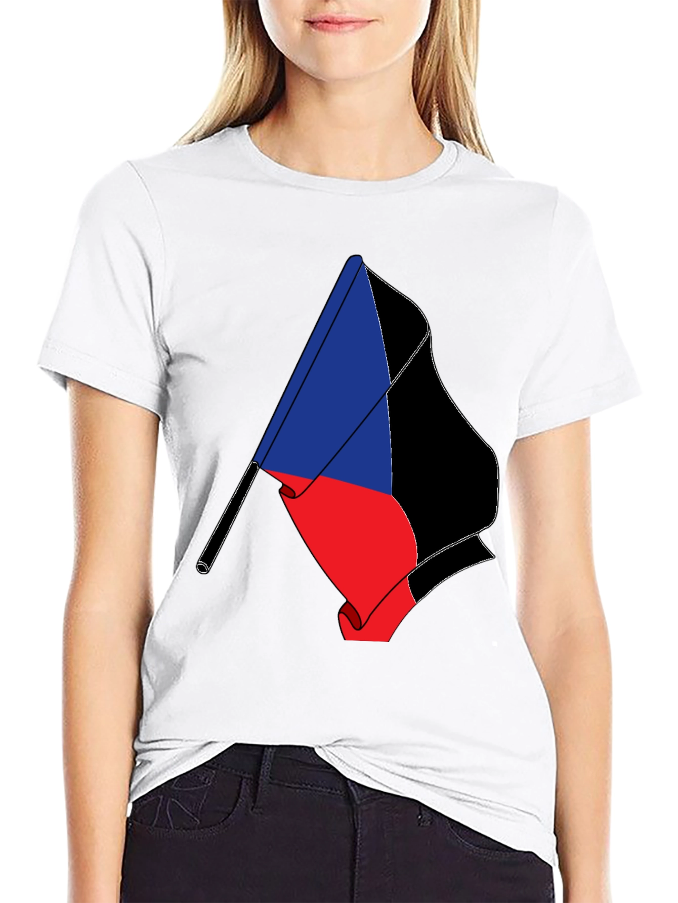 Flag Graphic Tee - Black Short Sleeve T-Shirt