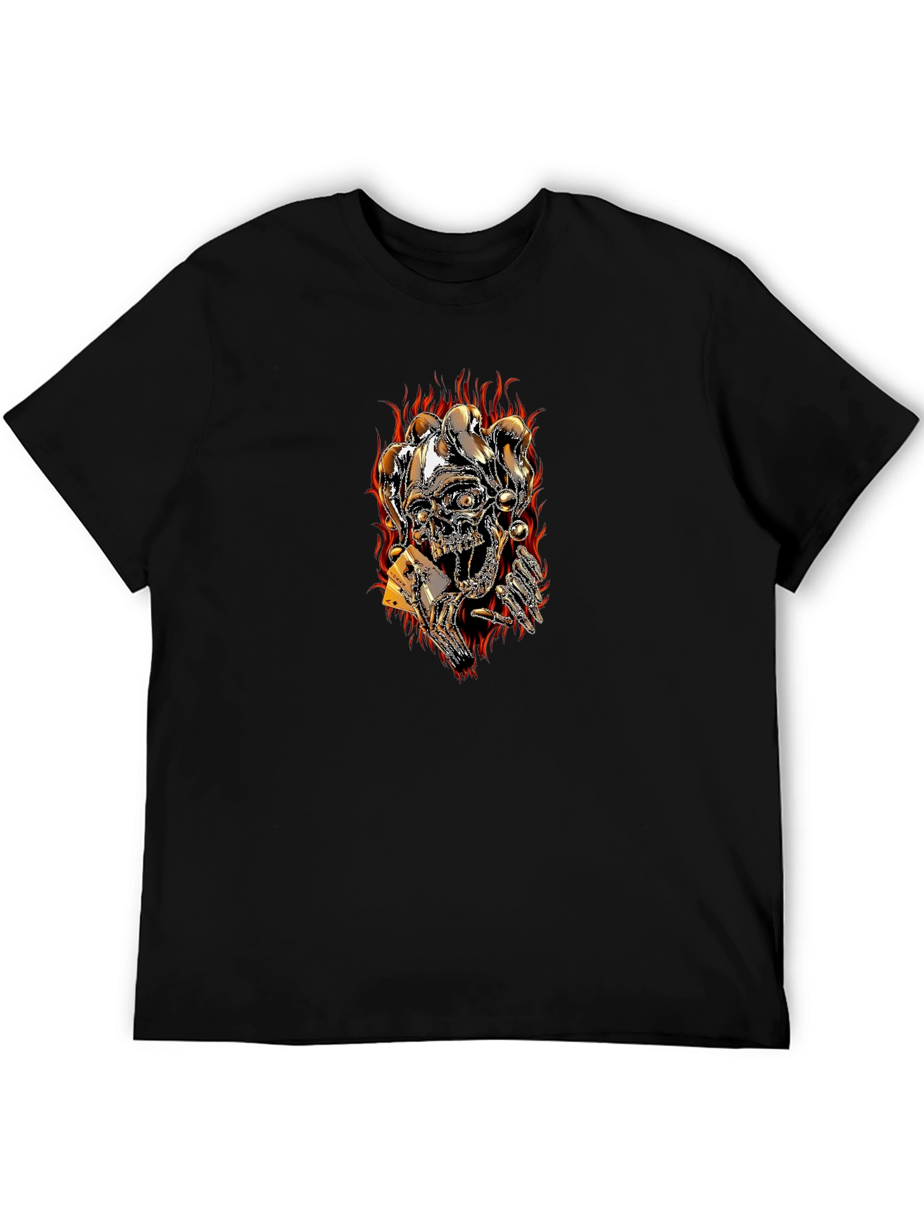 Skull Joker Playing Card Graphic Tee
