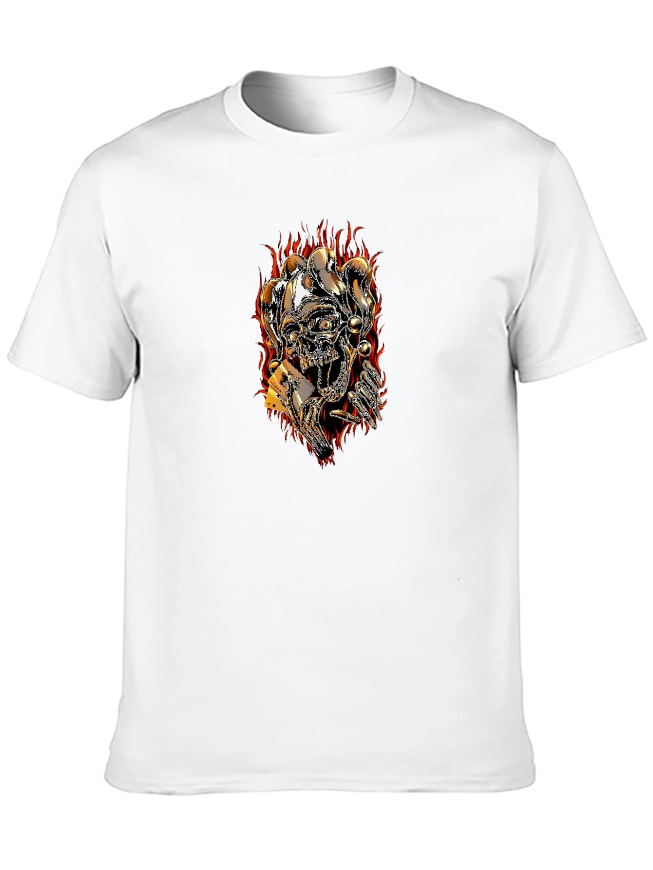 Skull Joker Playing Card Graphic Tee