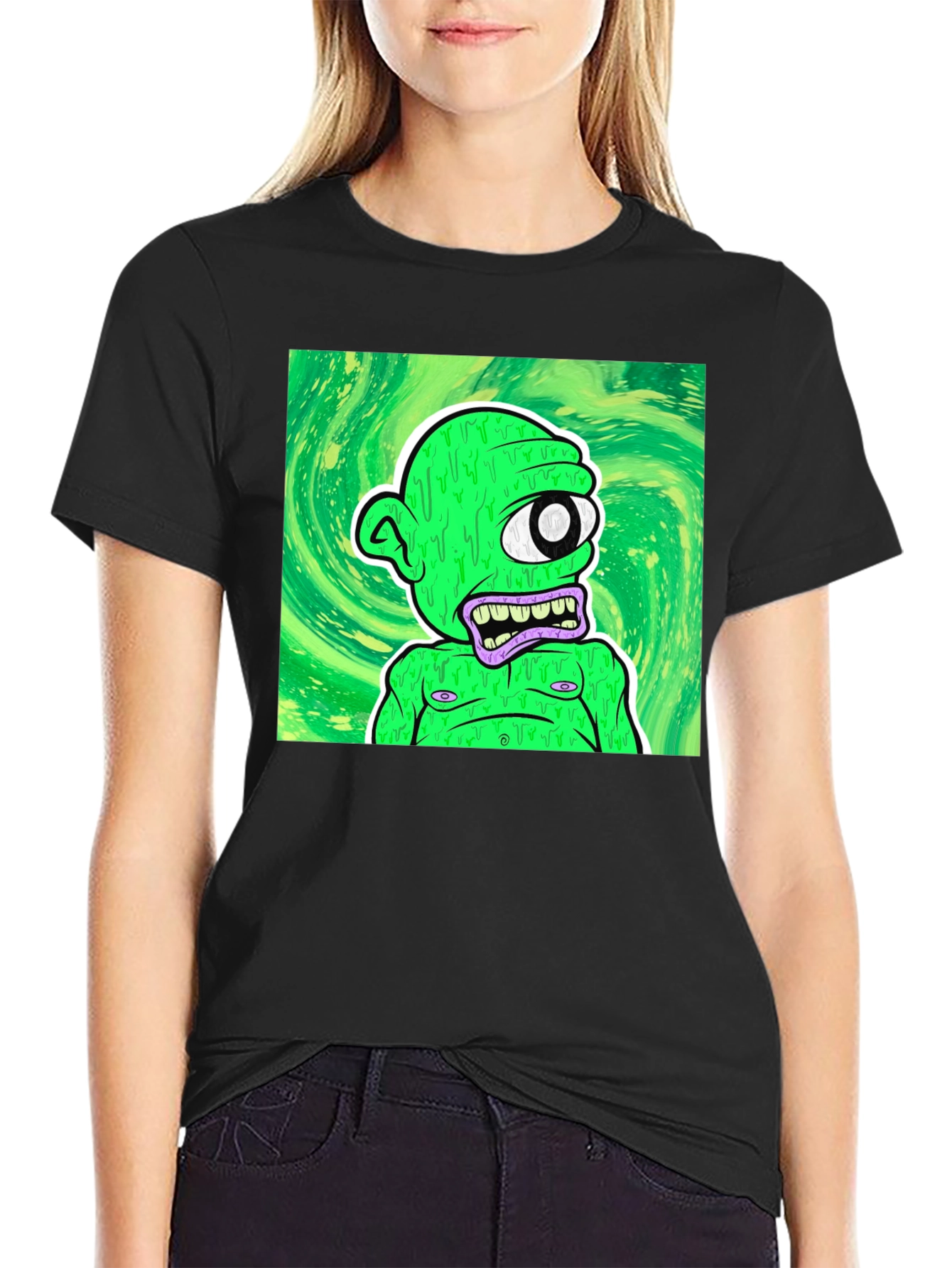 One-Eyed Green Monster T-Shirt - Unique Graphic Tee