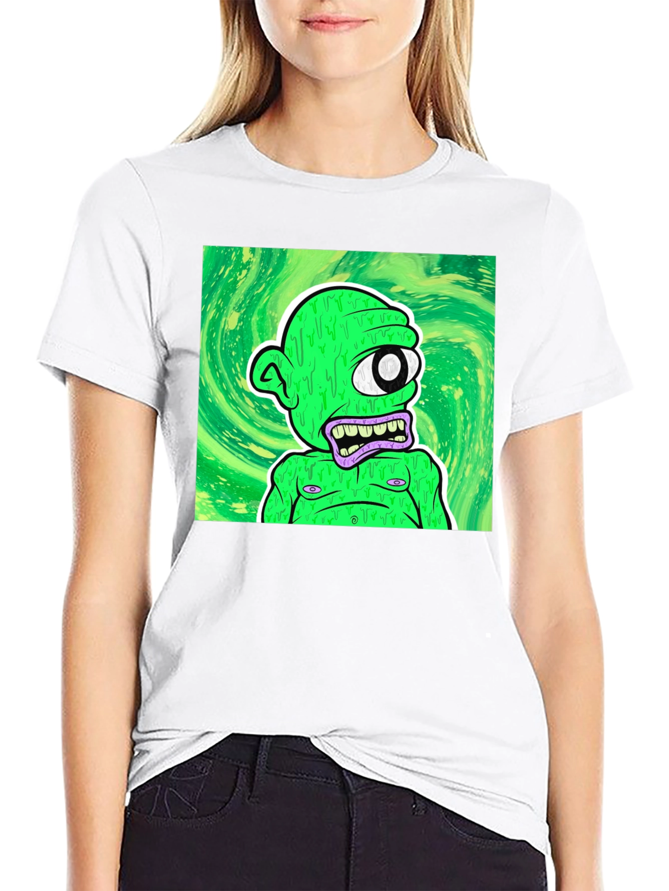 One-Eyed Green Monster T-Shirt - Unique Graphic Tee