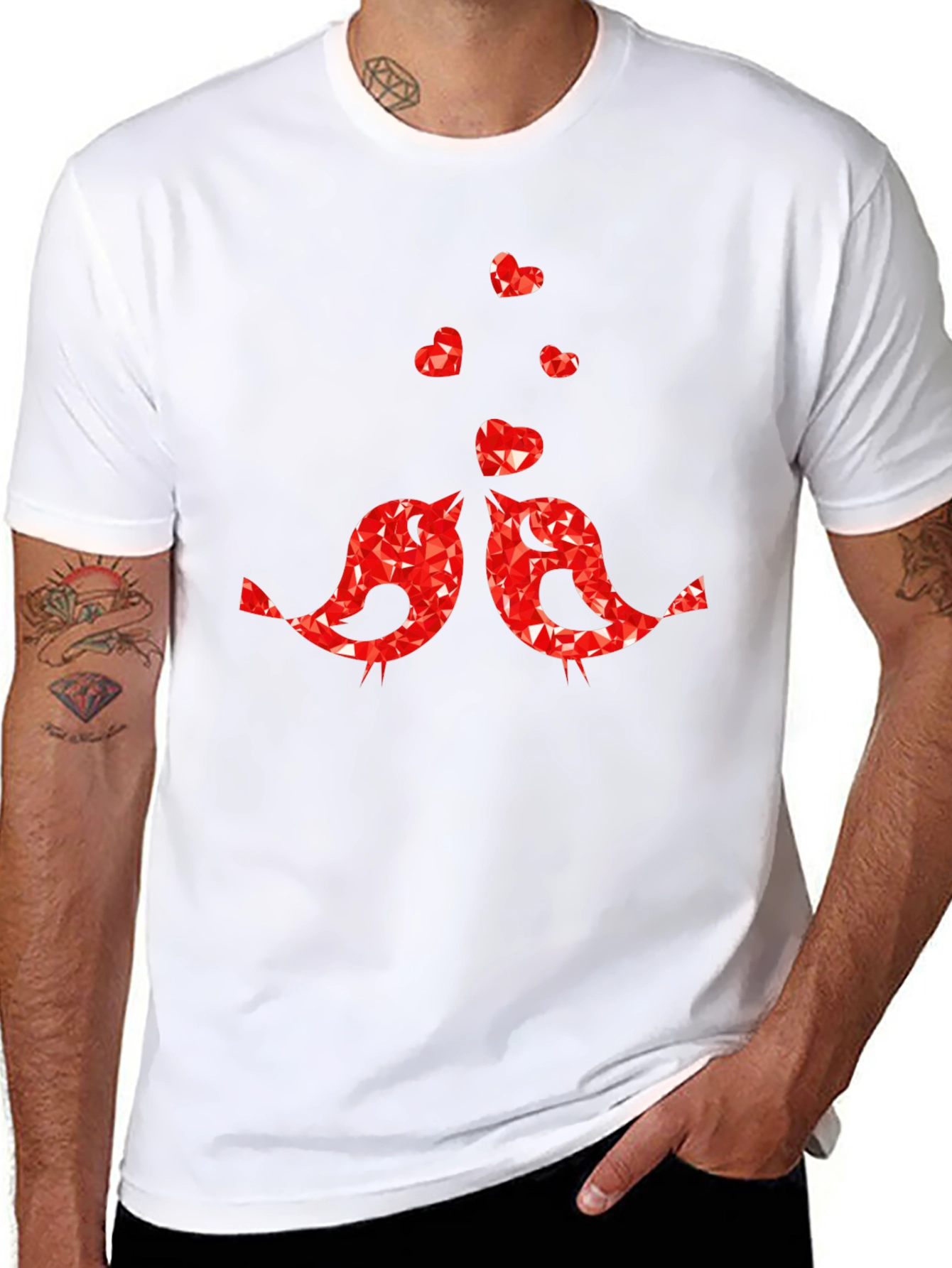 Love Birds Graphic Tee - Valentines Day T-Shirt
