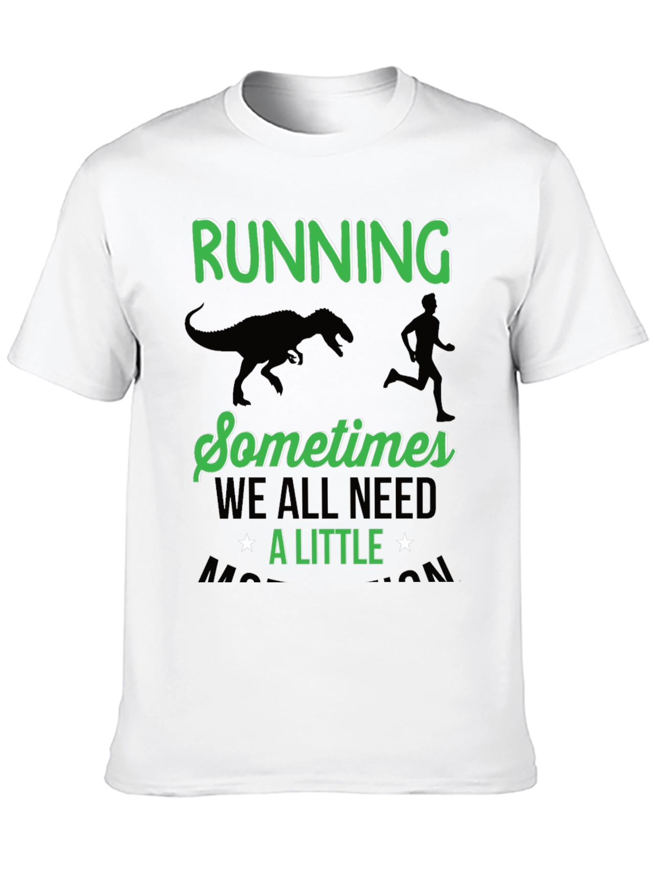 Running Dinosaur T-Shirt Funny Run Motivation Tee