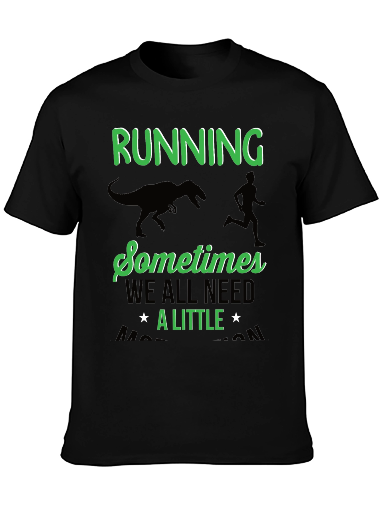 Running Dinosaur T-Shirt Funny Run Motivation Tee