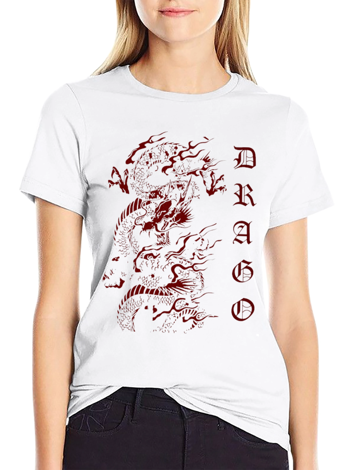 Dragon Graphic Tee - Mens Black Cotton T-Shirt