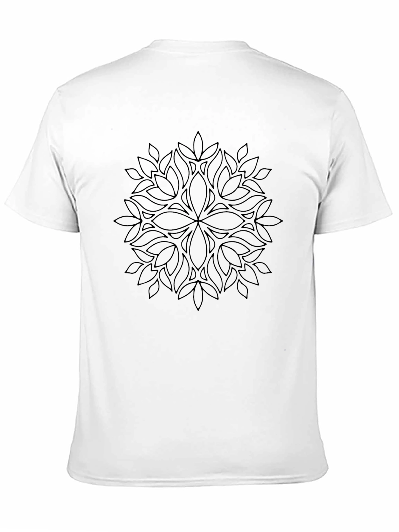Abstract Mandala Design Black T-Shirt