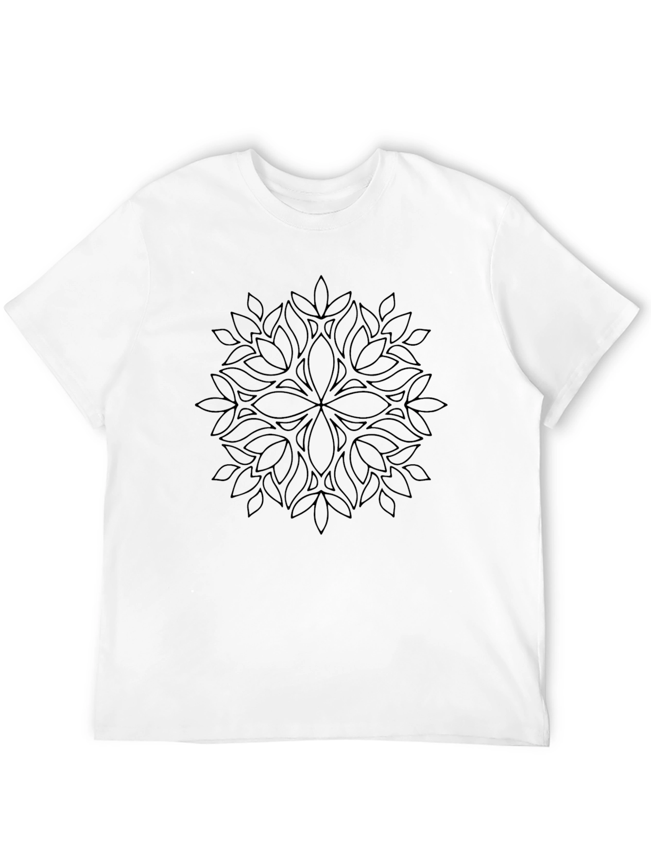 Abstract Mandala Design Black T-Shirt