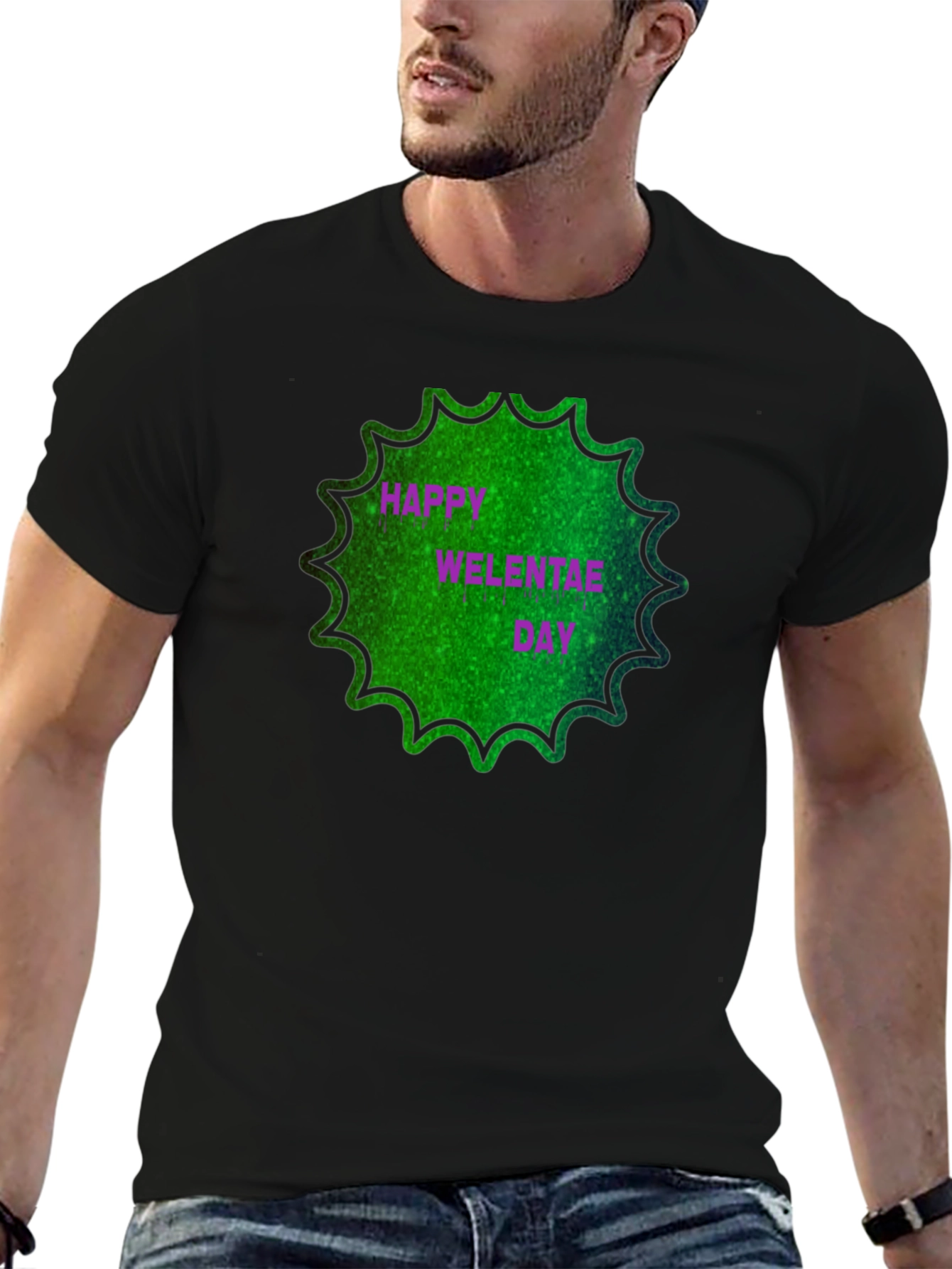 Happy Welentae Day Black T-Shirt