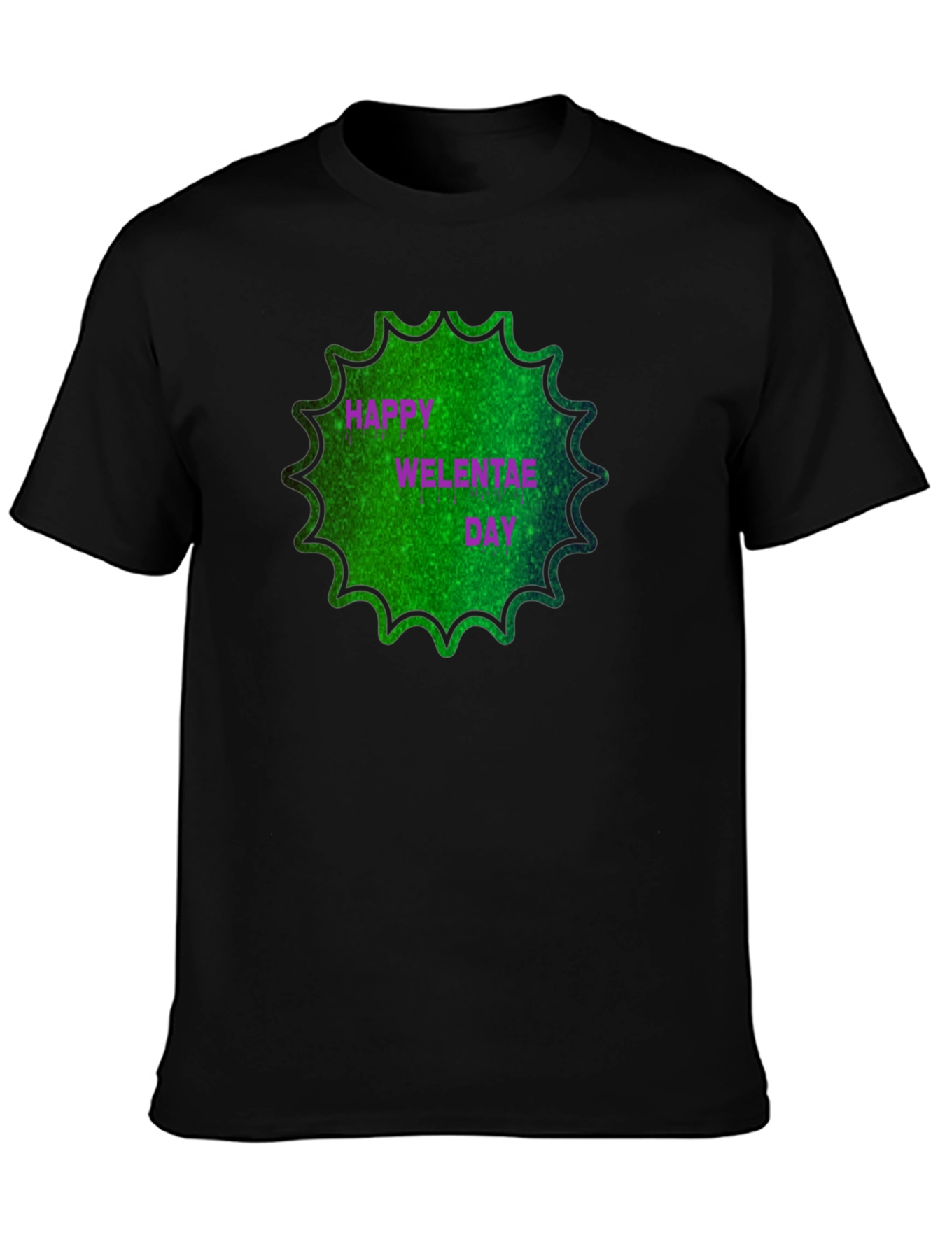 Happy Welentae Day Black T-Shirt