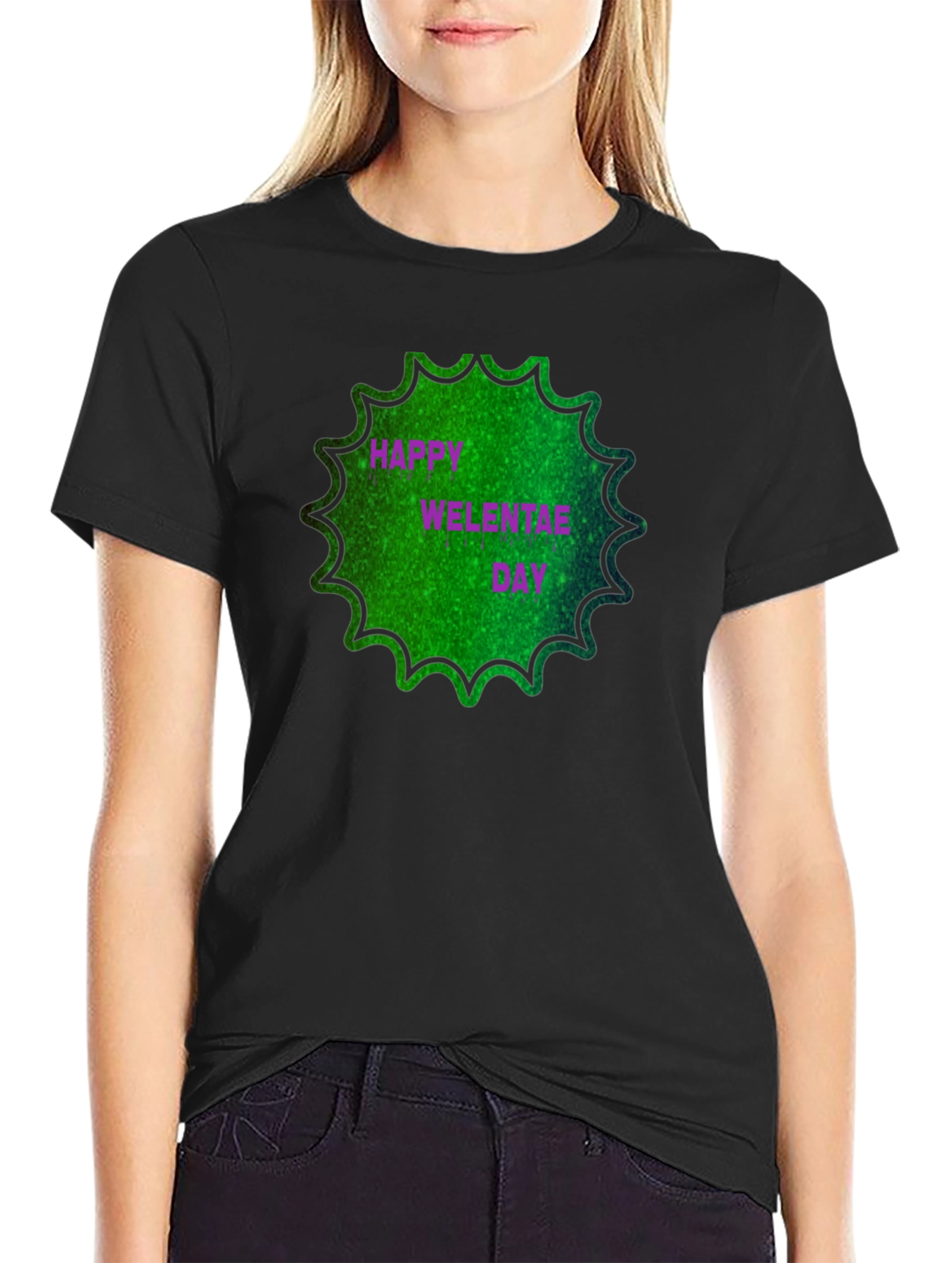 Happy Welentae Day Black T-Shirt