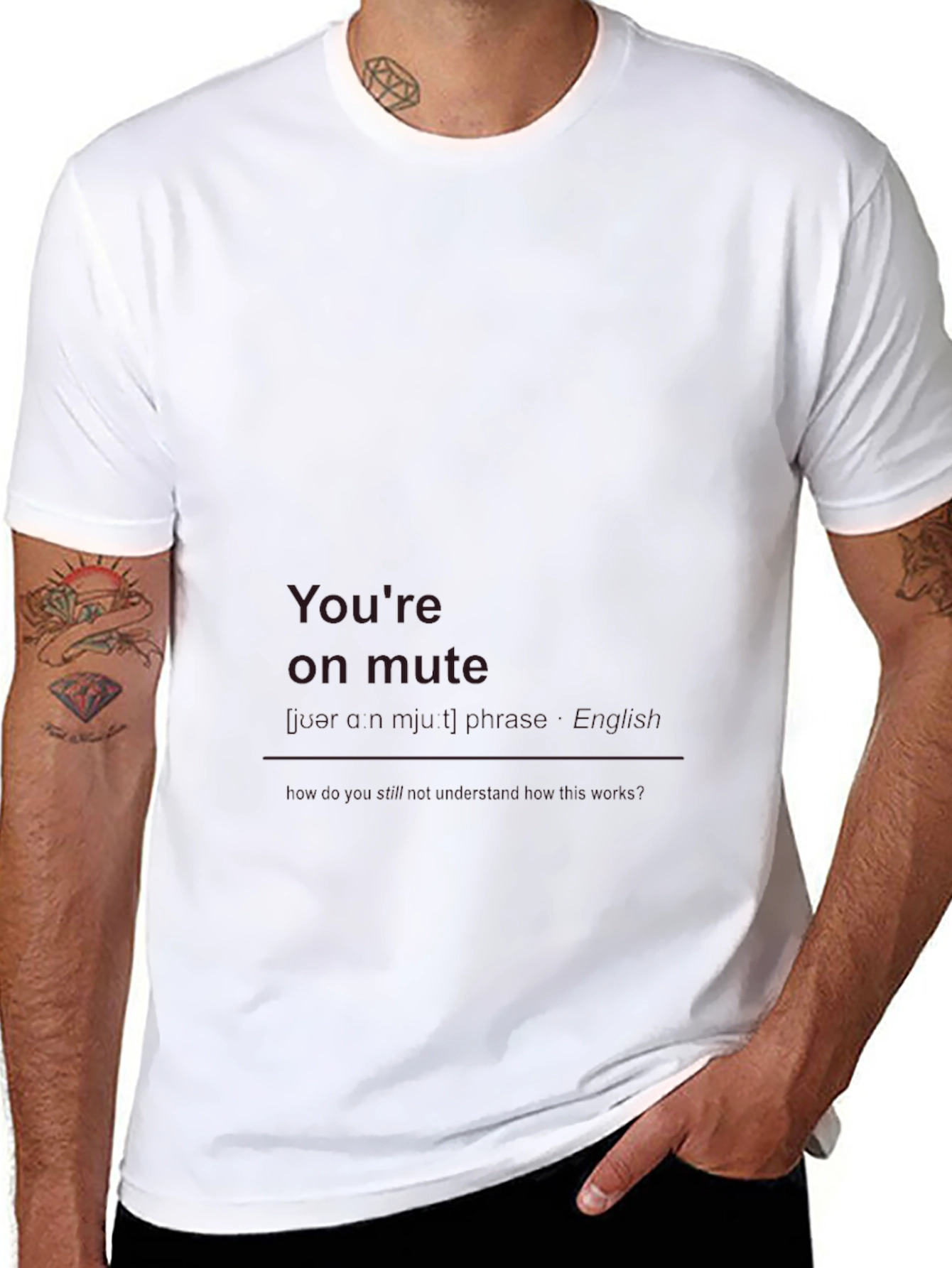 Youre on Mute Funny Black T-Shirt