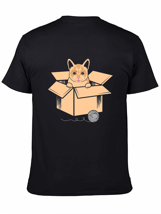 Cat in Box Graphic T-Shirt