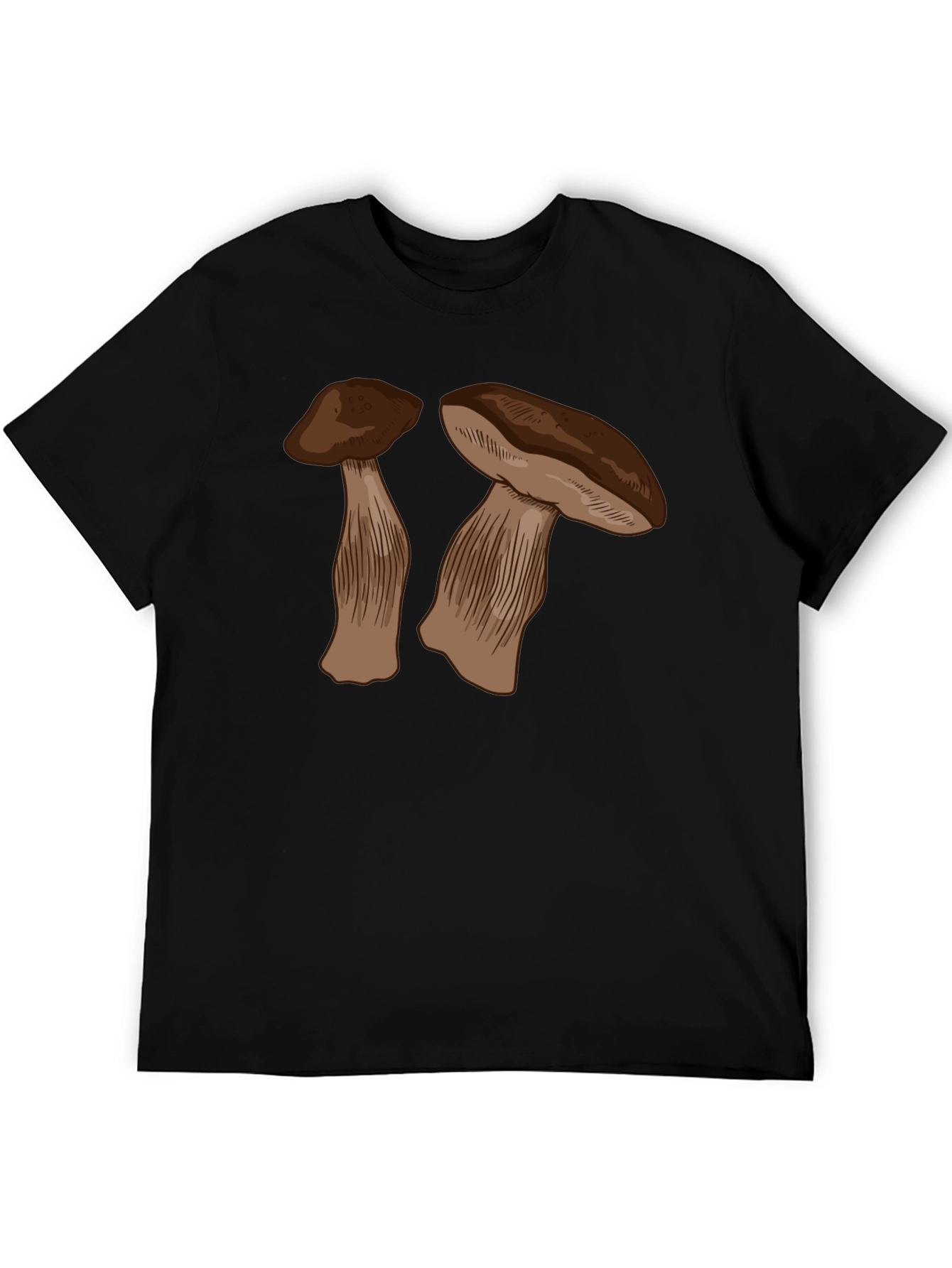 Mushroom Graphic Black T-Shirt - Unisex Design