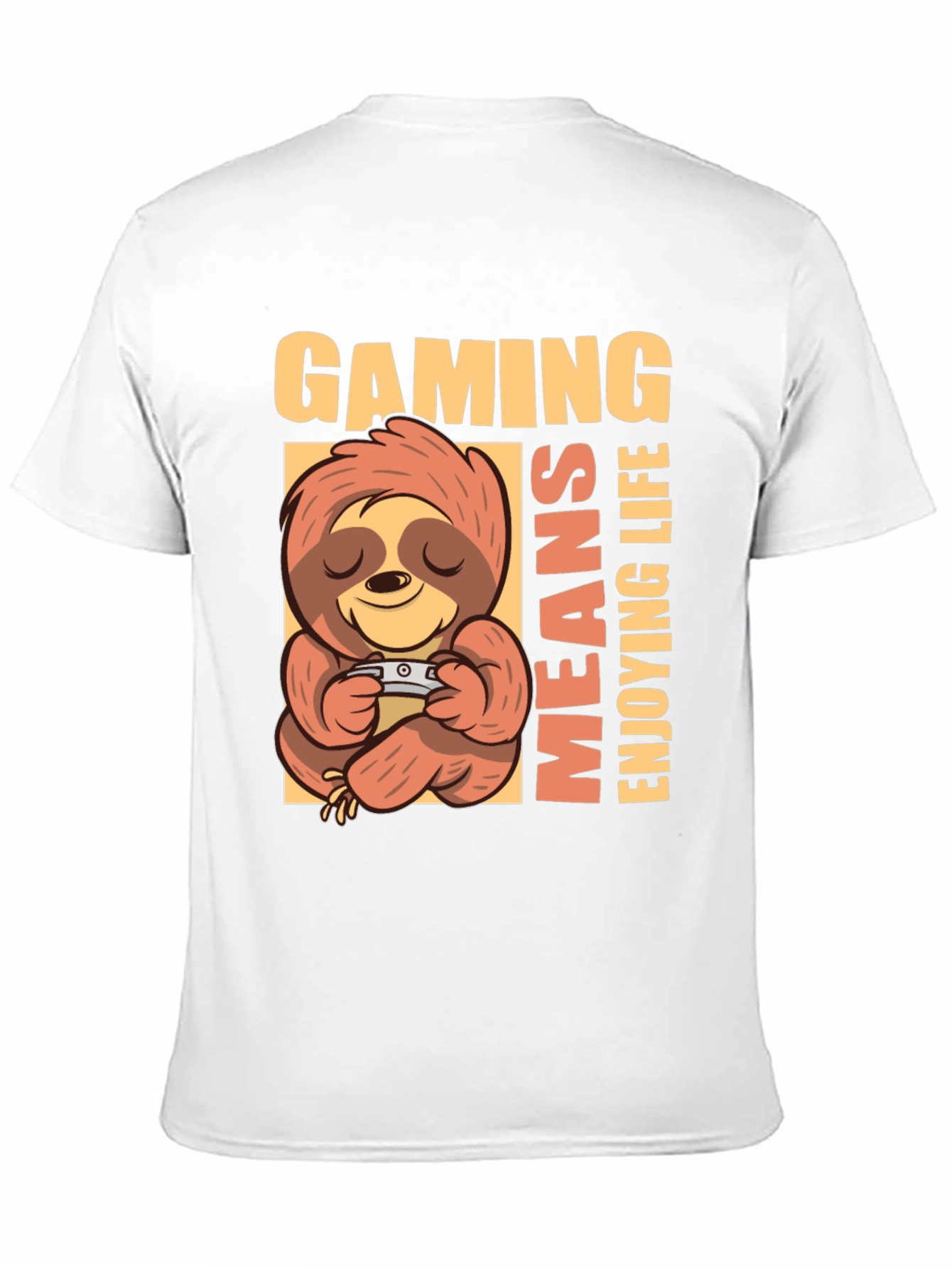 Gaming Sloth Graphic Tee - Enjoying Life T-Shirt