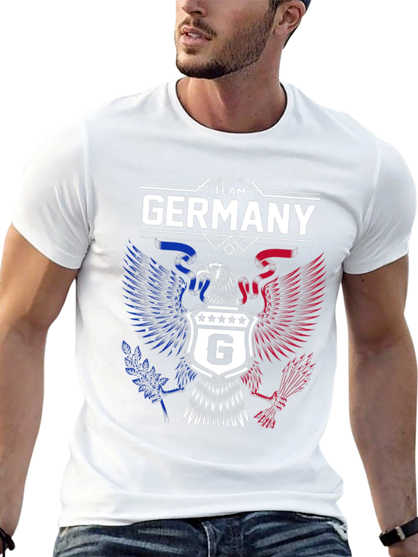 Team Germany Graphic T-Shirt - Patriotic Eagle Design