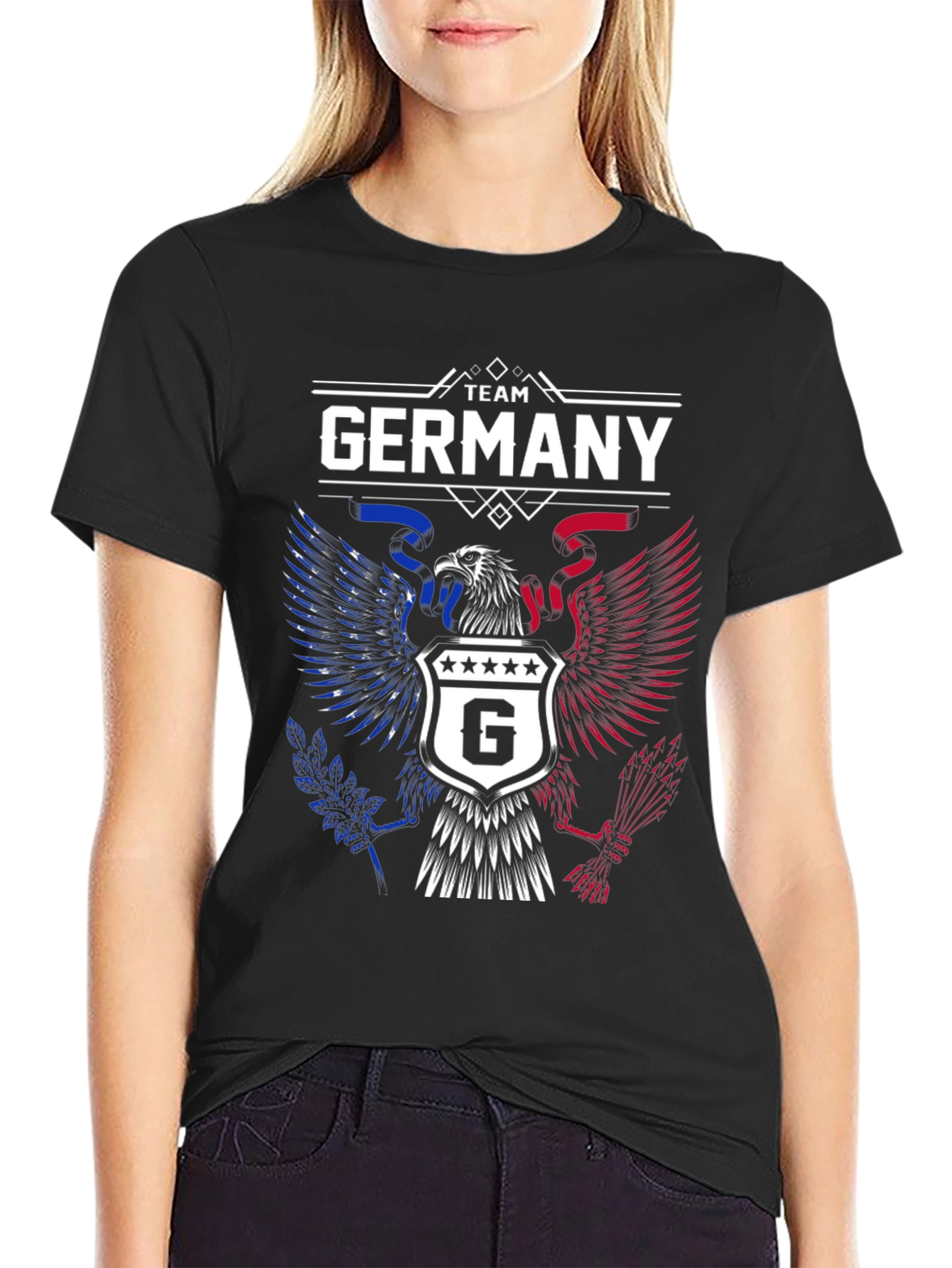 Team Germany Graphic T-Shirt - Patriotic Eagle Design