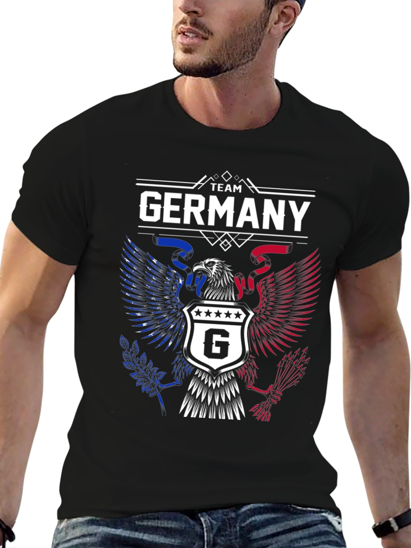 Team Germany Graphic T-Shirt - Patriotic Eagle Design