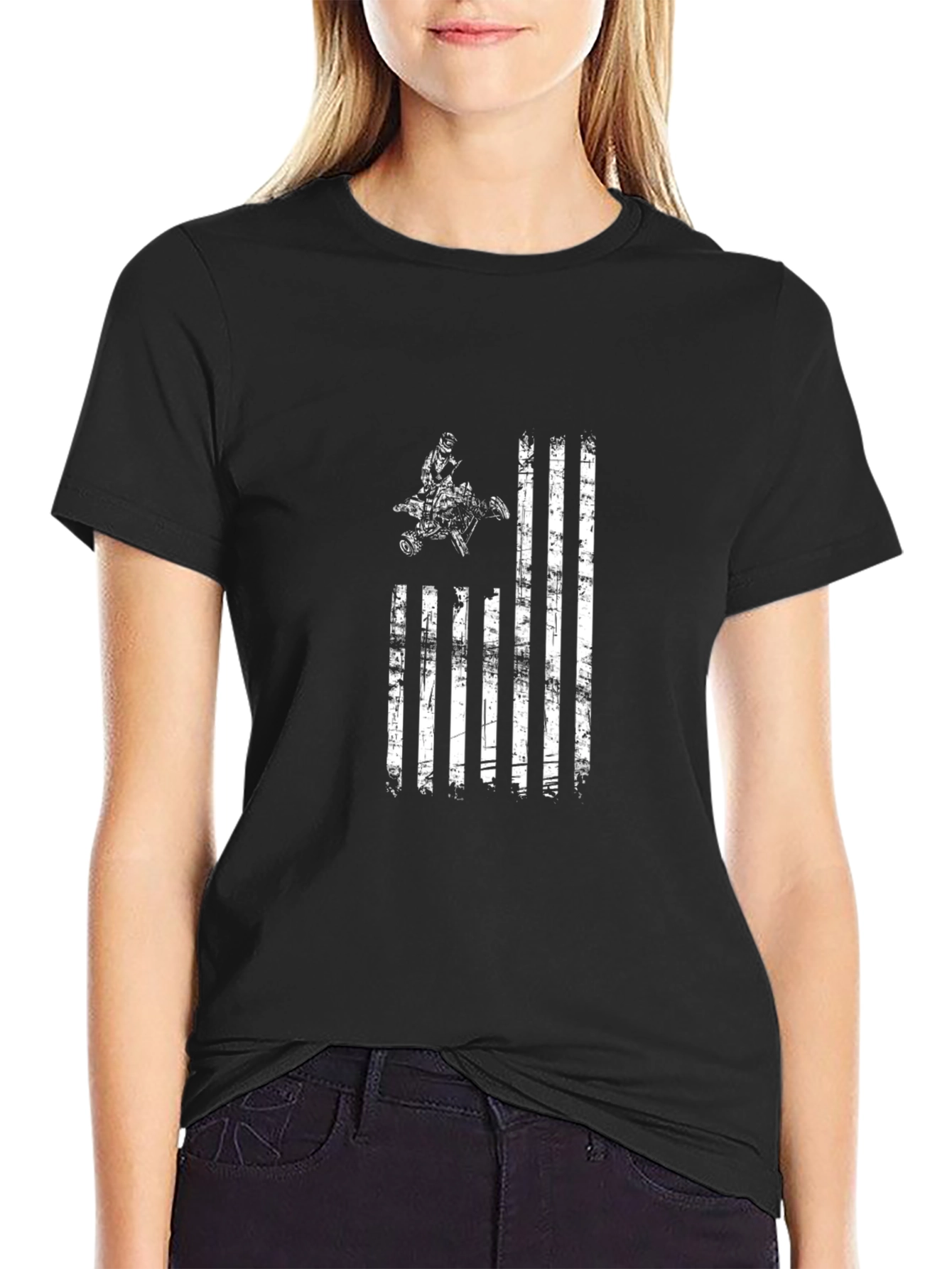 American Flag ATV Rider T-Shirt