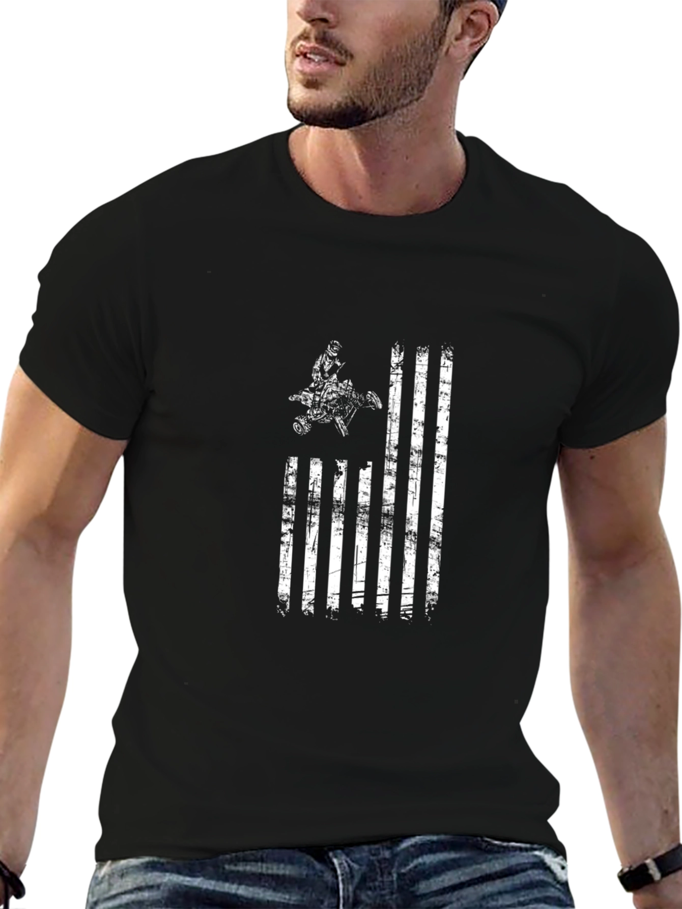American Flag ATV Rider T-Shirt