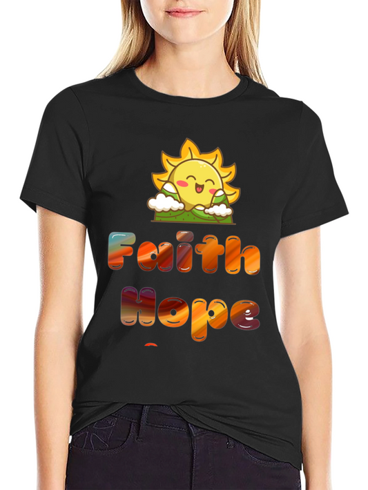 Faith Hope Love T-Shirt Sun Graphic Tee
