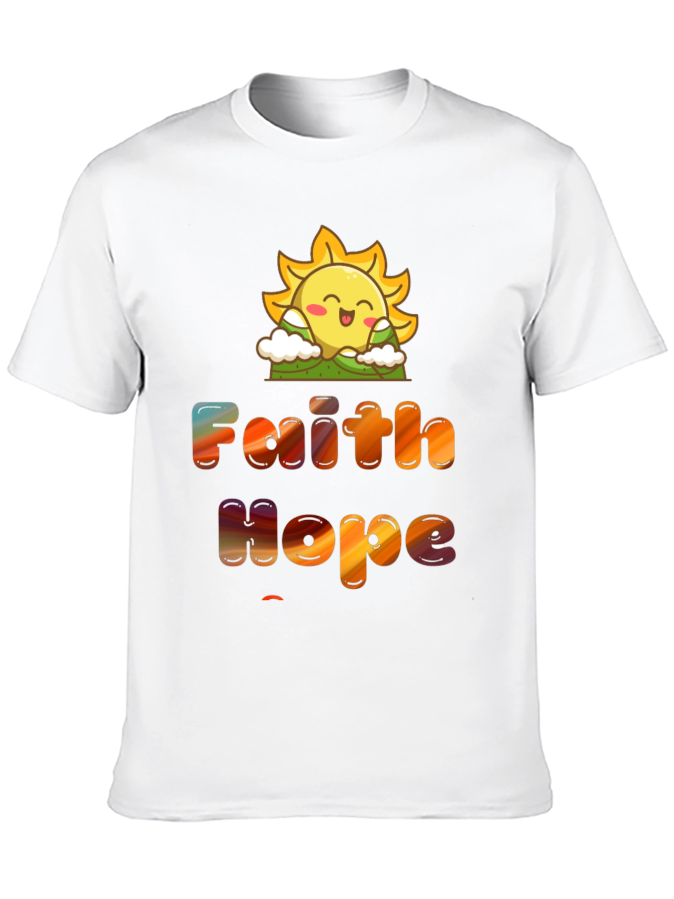 Faith Hope Love T-Shirt Sun Graphic Tee