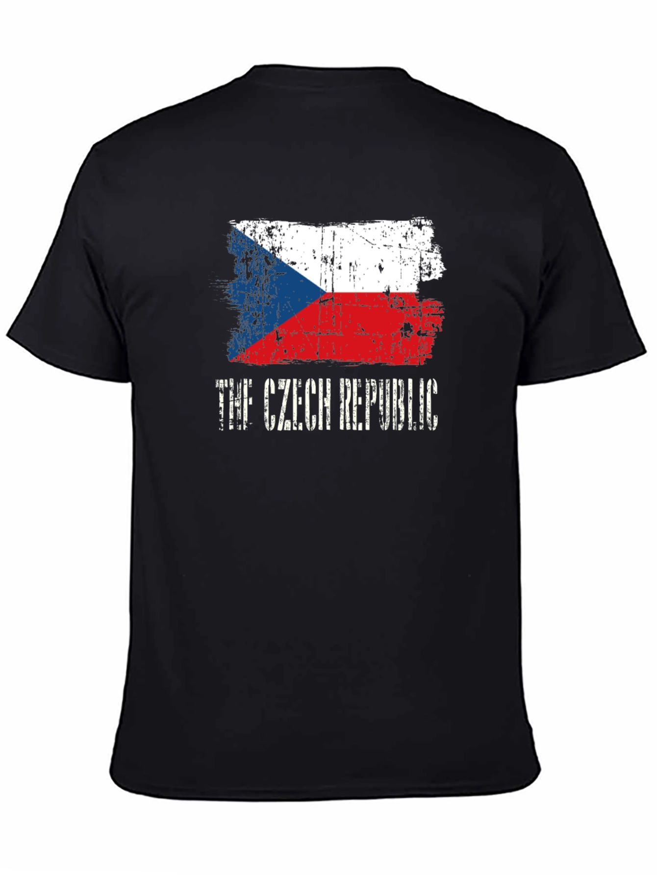 Czech Republic Flag T-Shirt - Distressed Design