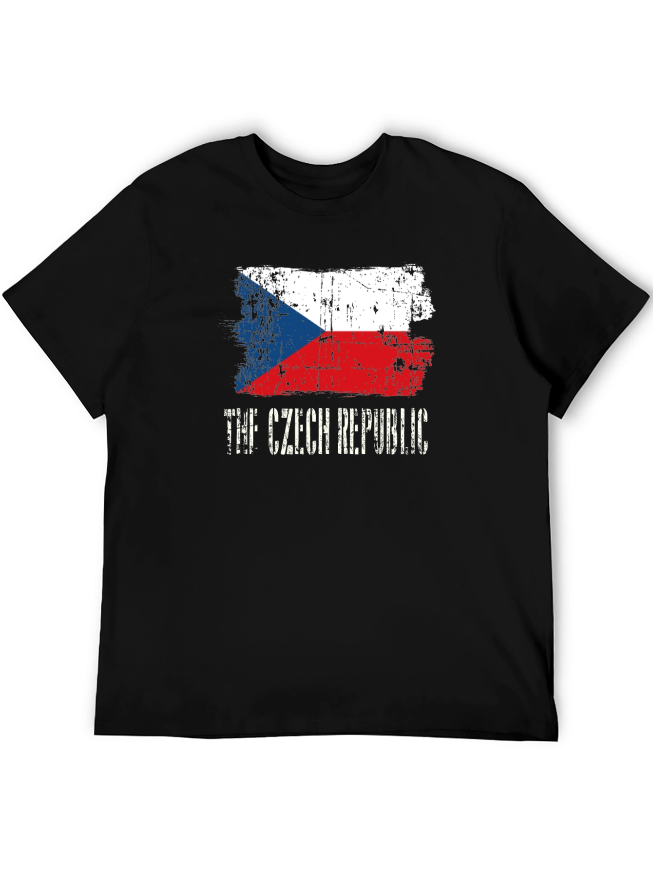 Czech Republic Flag T-Shirt - Distressed Design