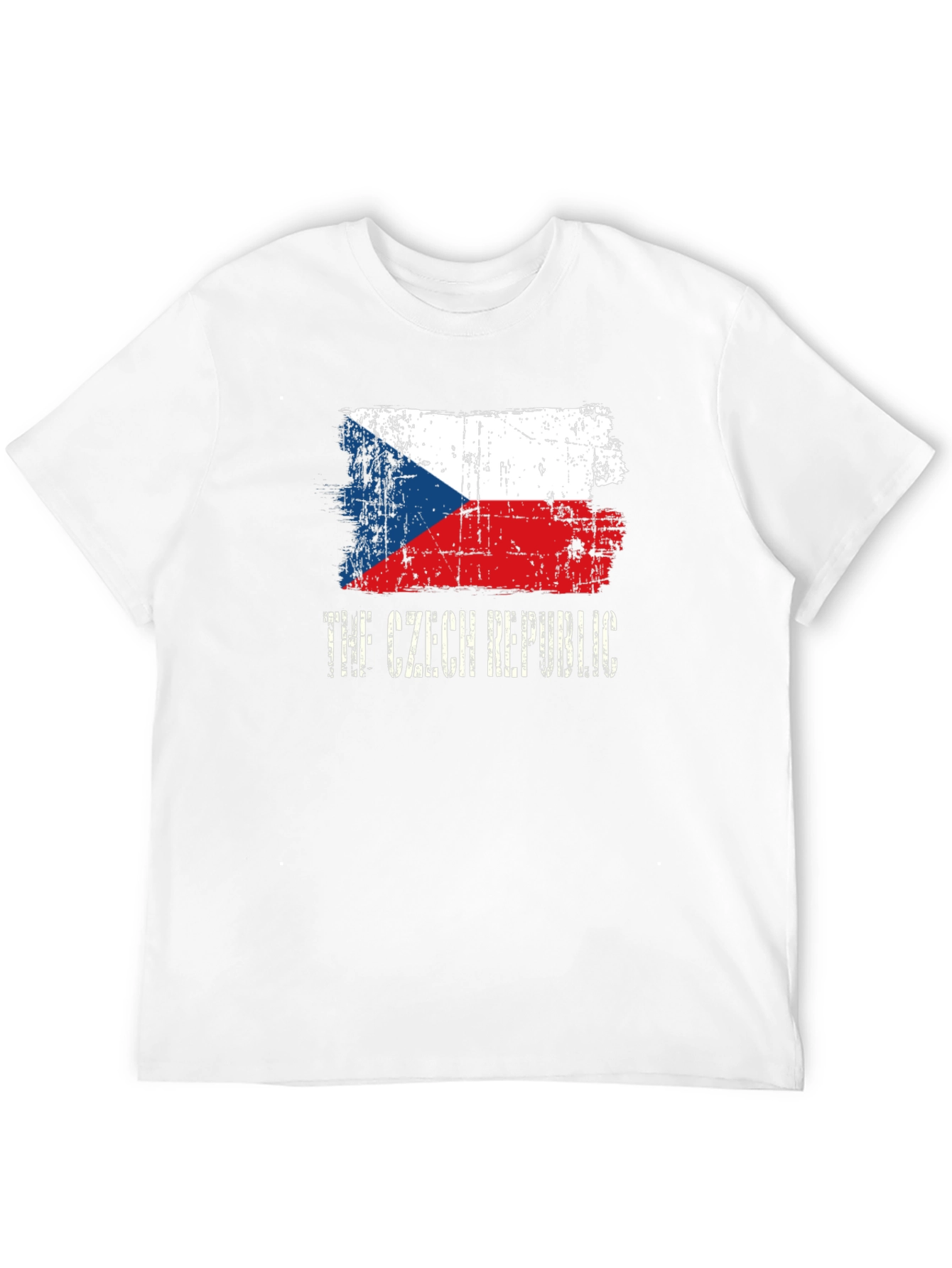 Czech Republic Flag T-Shirt - Distressed Design