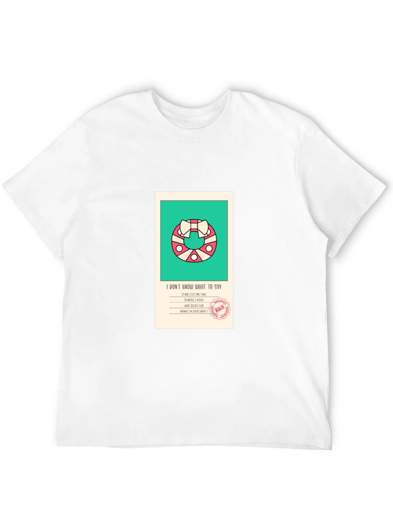 Funny Santa List Black T-Shirt