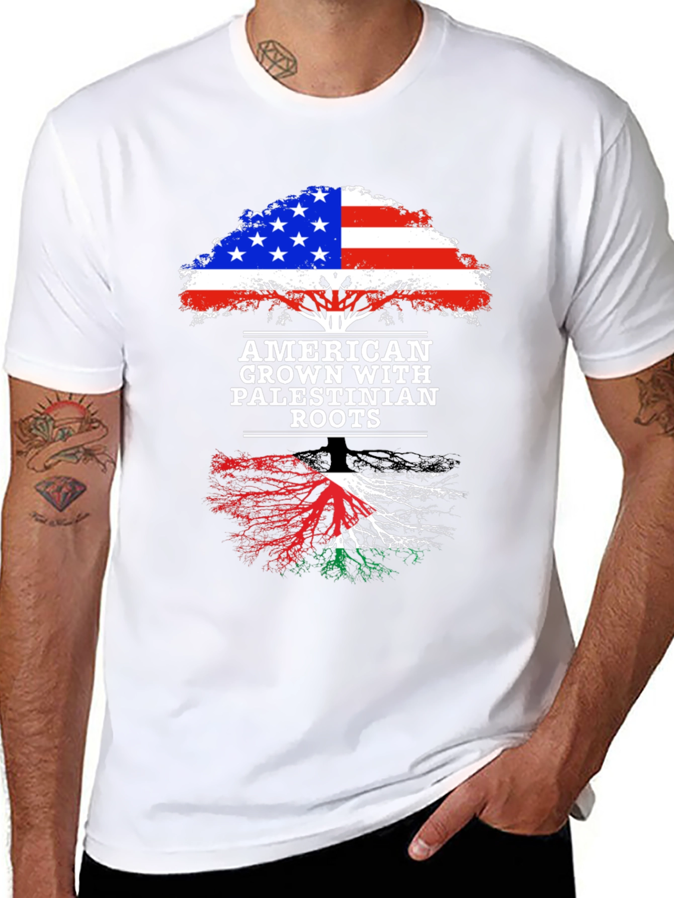 American Grown with Palestinian Roots T-Shirt