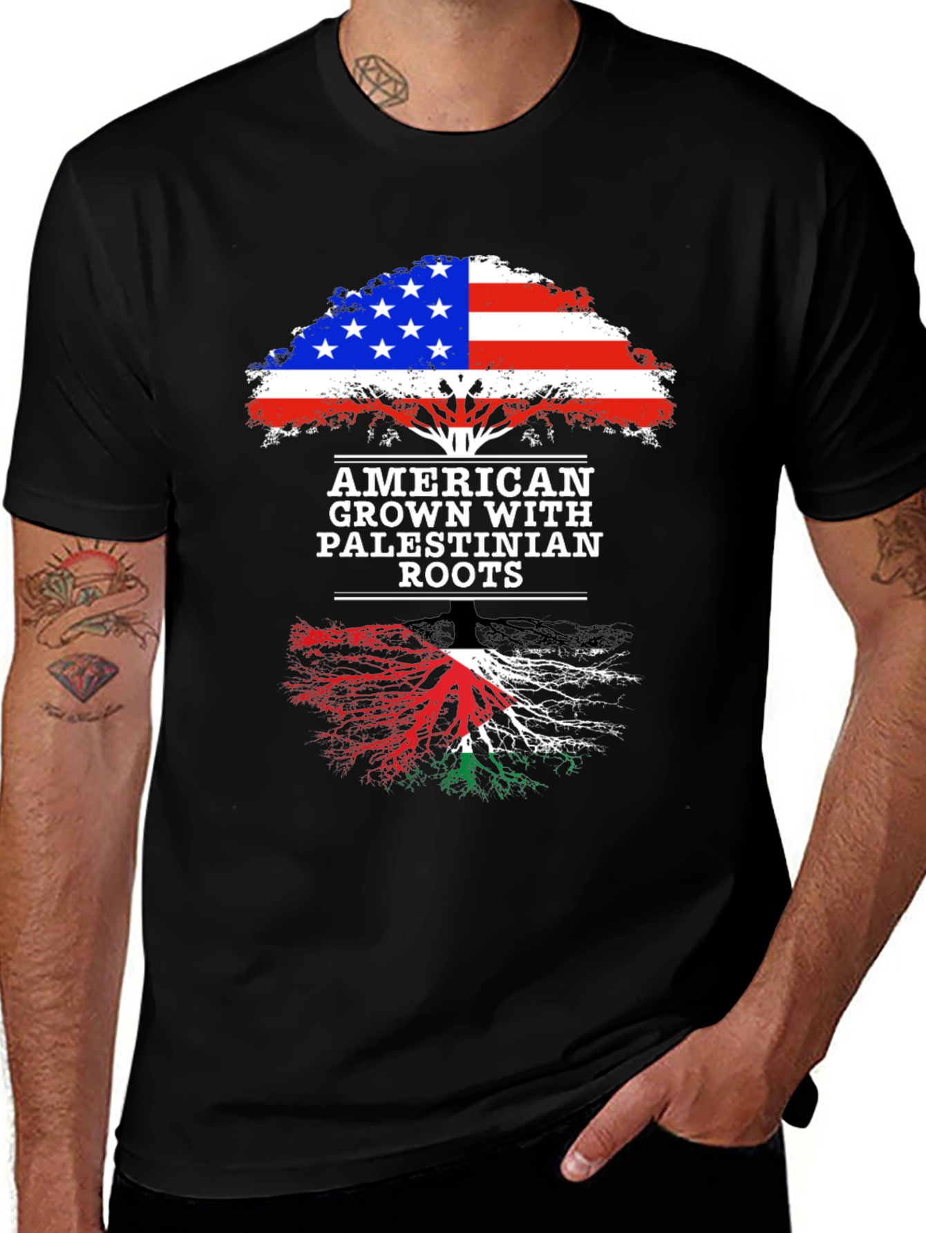 American Grown with Palestinian Roots T-Shirt