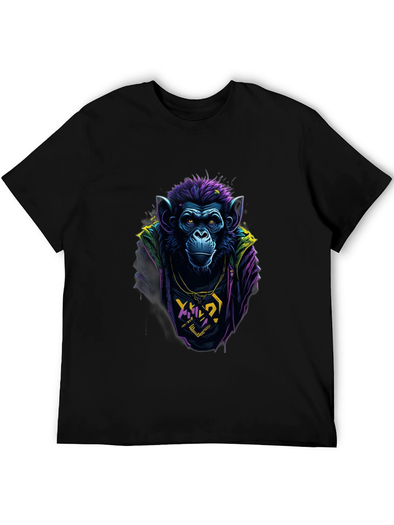 Cool Monkey Graphic Tee - Mens Black T-Shirt