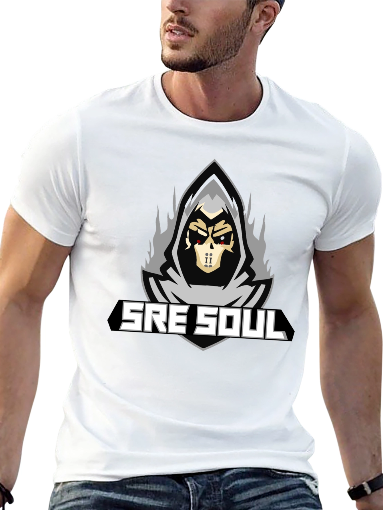 SRE SOUL Graphic T-Shirt - Grim Reaper Design