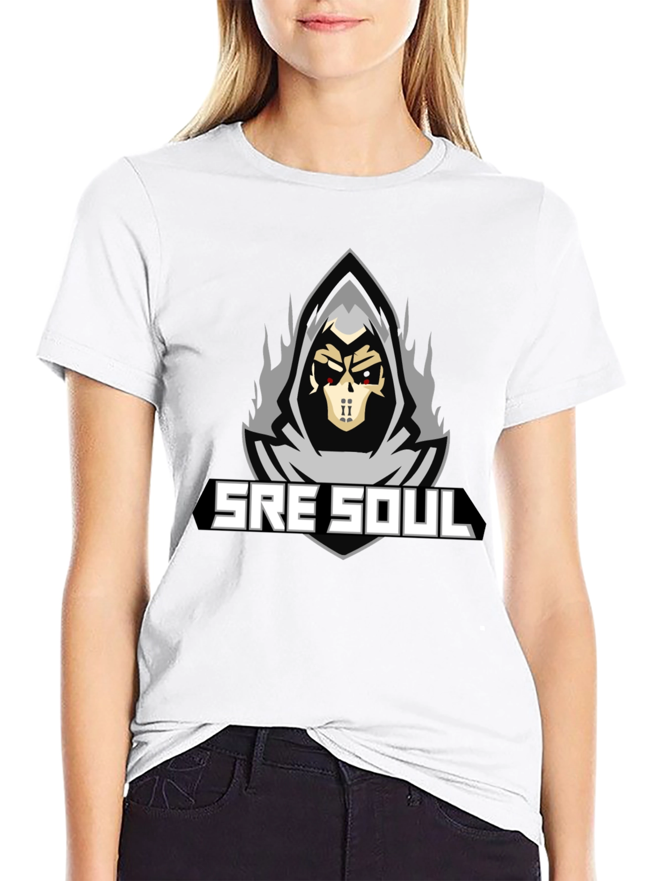 SRE SOUL Graphic T-Shirt - Grim Reaper Design