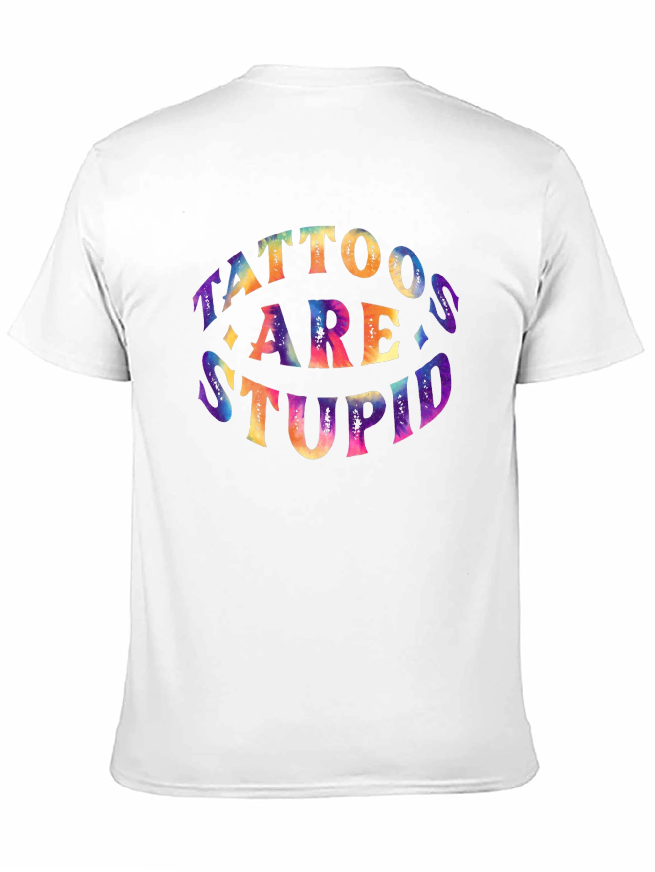 Tattoos Are Stupid Graphic Tee - Black Cotton T-Shirt