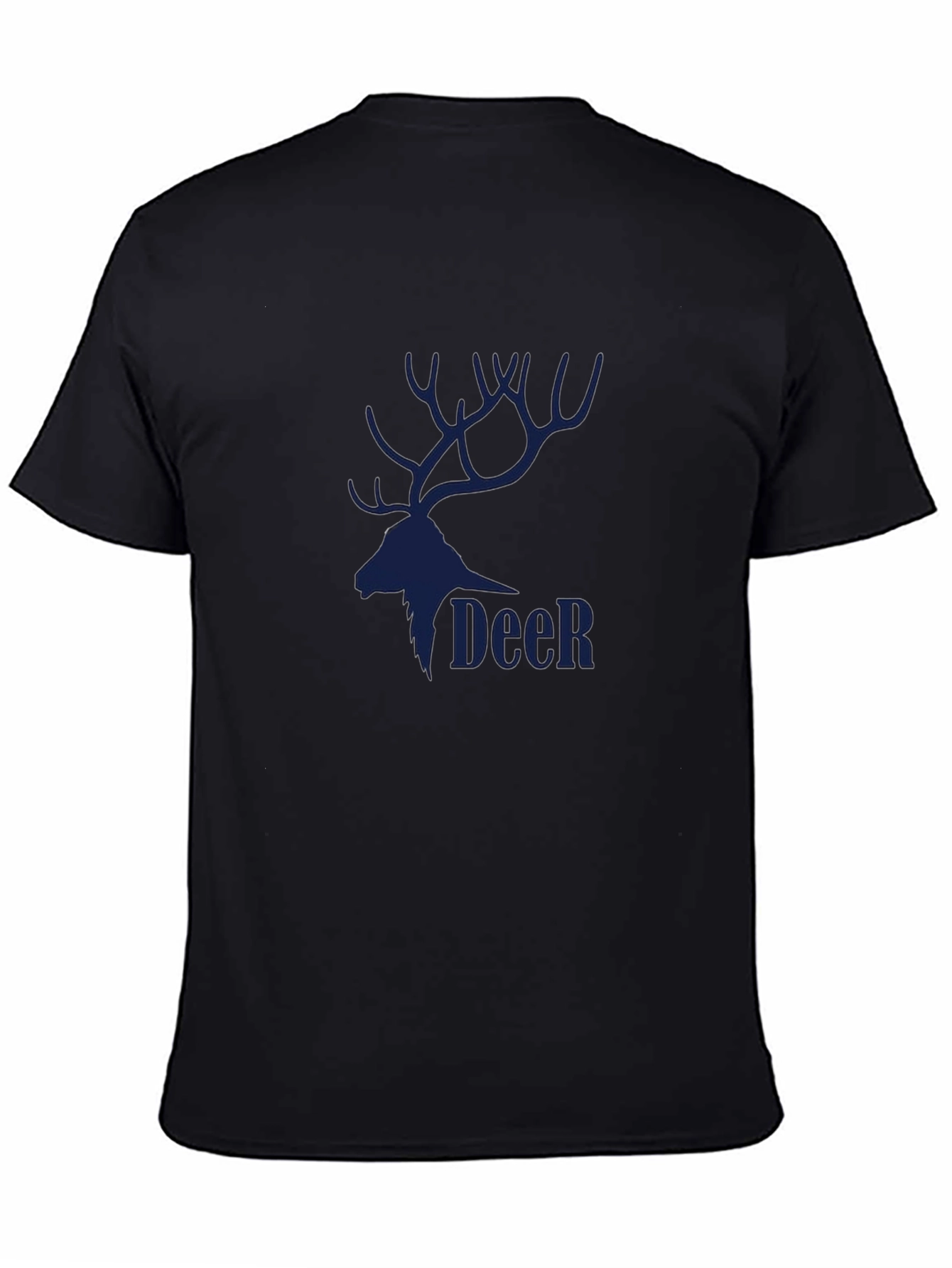 Black Deer Graphic T-Shirt for Men
