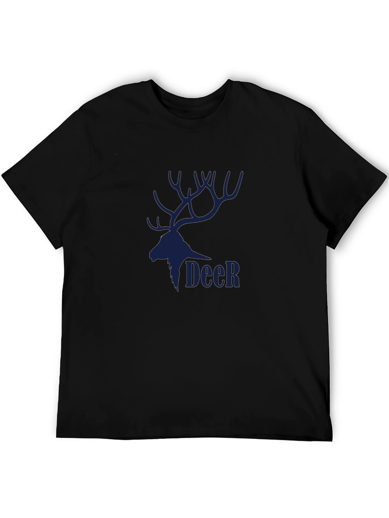 Black Deer Graphic T-Shirt for Men