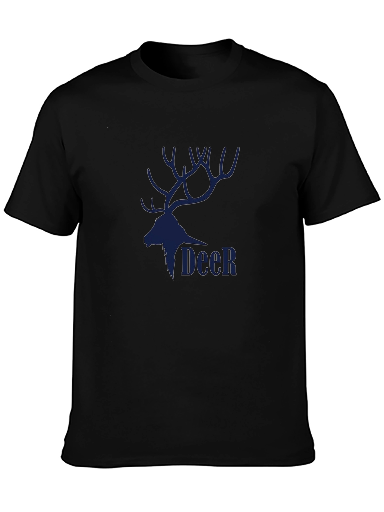 Black Deer Graphic T-Shirt for Men
