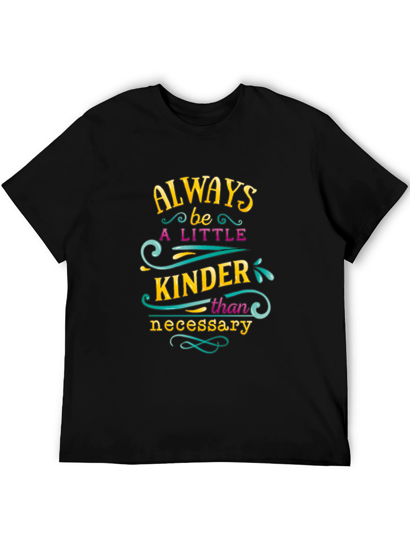 Always Be Kinder Black Graphic Tee