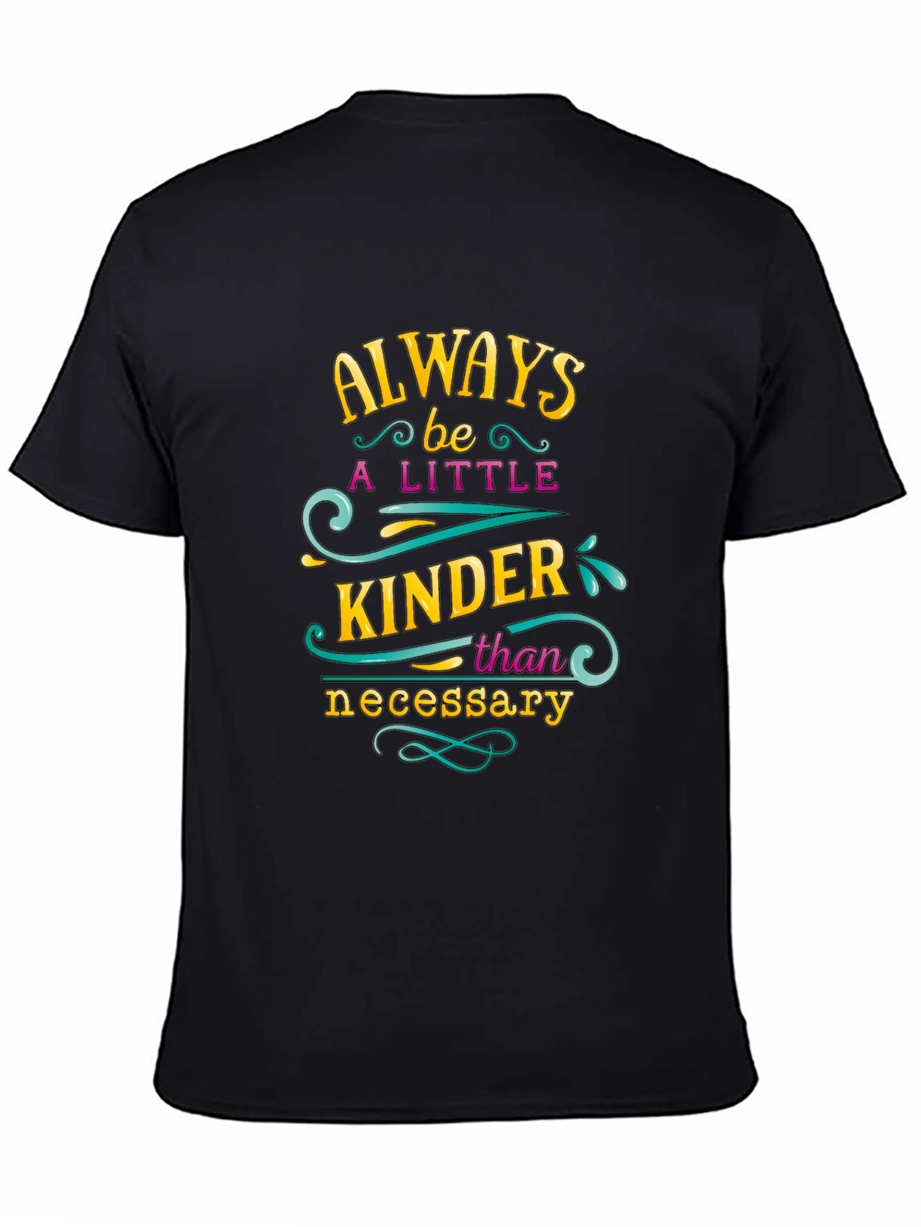 Always Be Kinder Black Graphic Tee