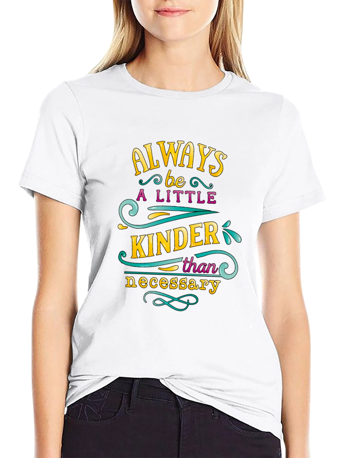 Always Be Kinder Black Graphic Tee