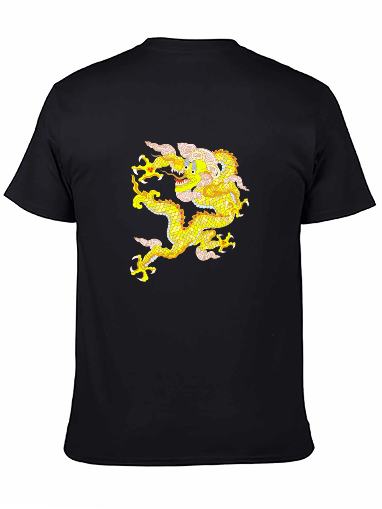 Golden Dragon Graphic Tee - Mens Black T-Shirt