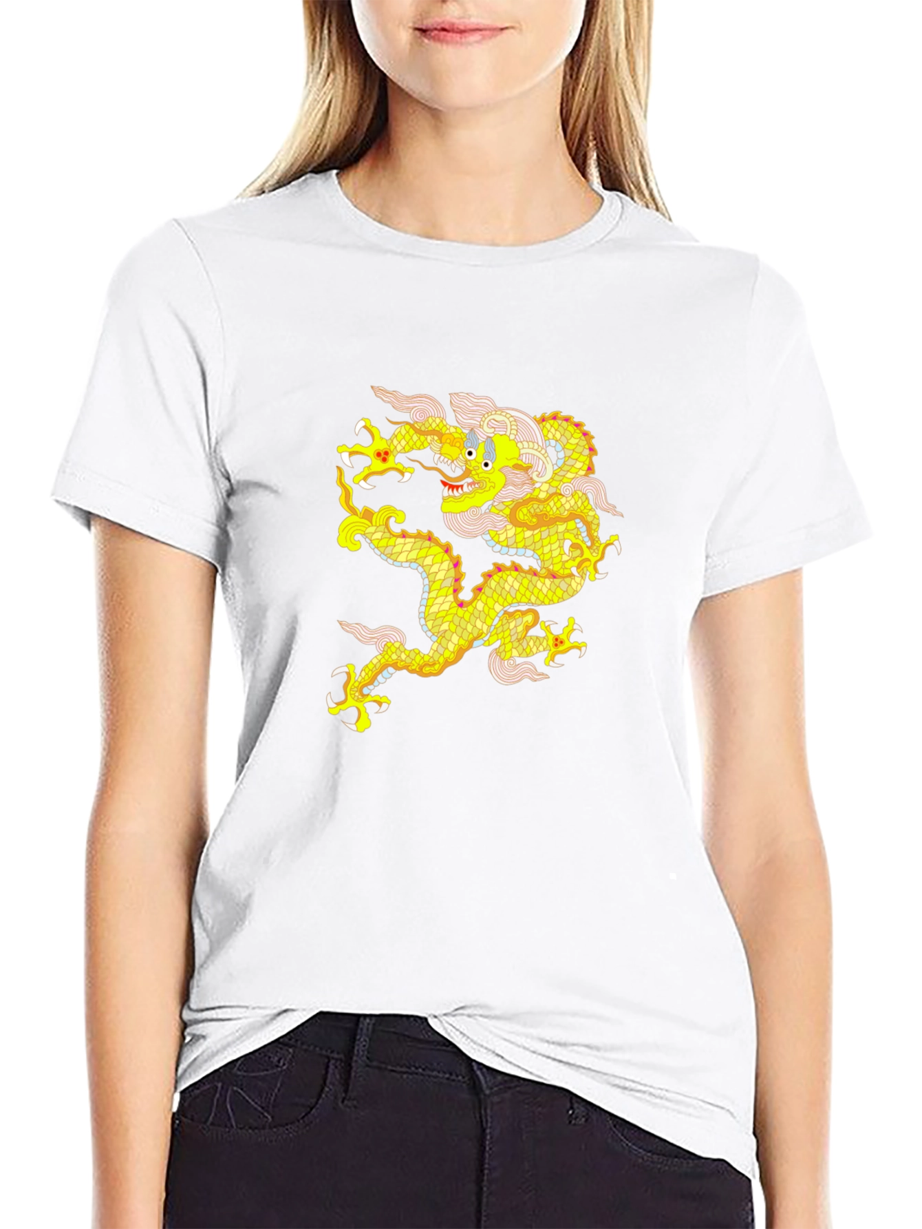 Golden Dragon Graphic Tee - Mens Black T-Shirt