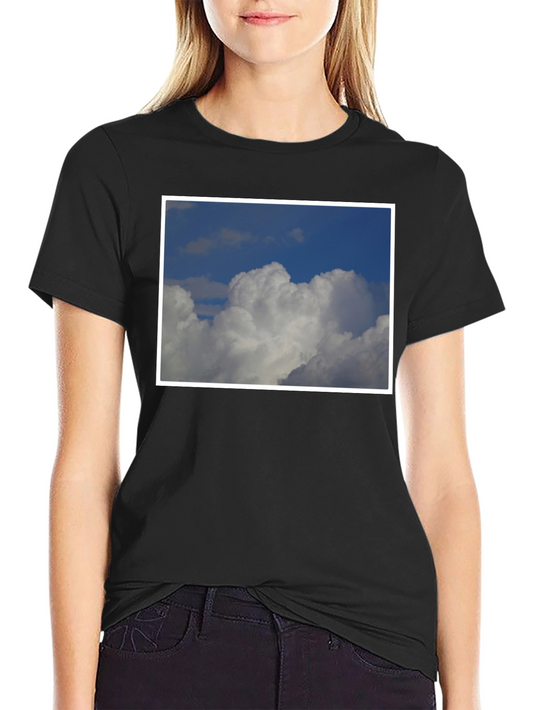 Cloudscape Graphic Tee - Soft Black Cotton Comfort