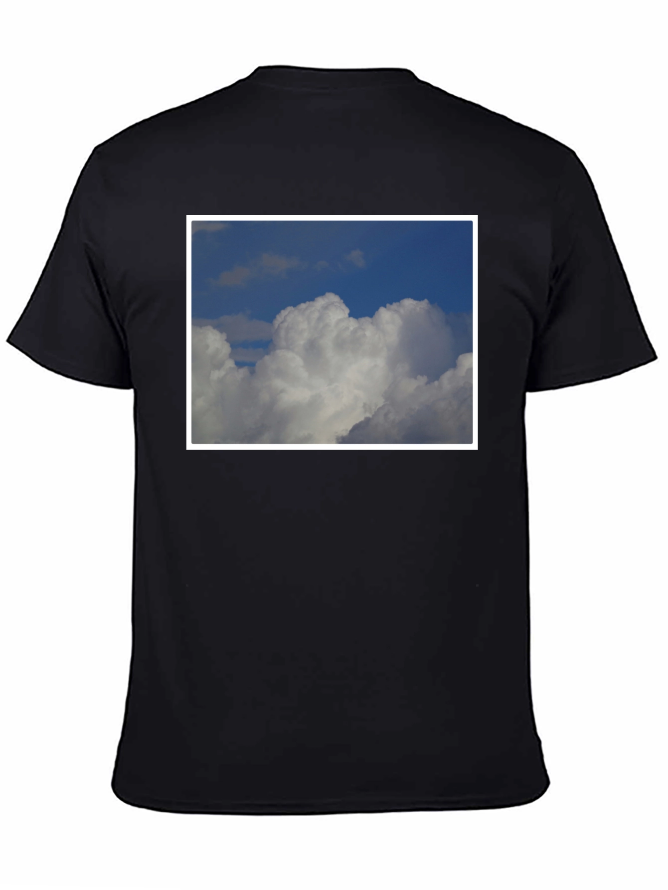 Cloudscape Graphic Tee - Soft Black Cotton Comfort