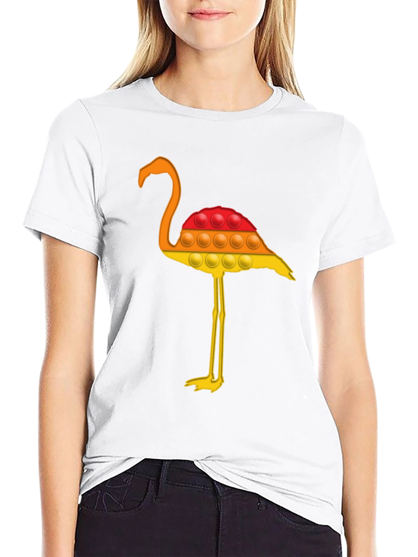 Flamingo Pop It T-Shirt - Fun & Unique Design