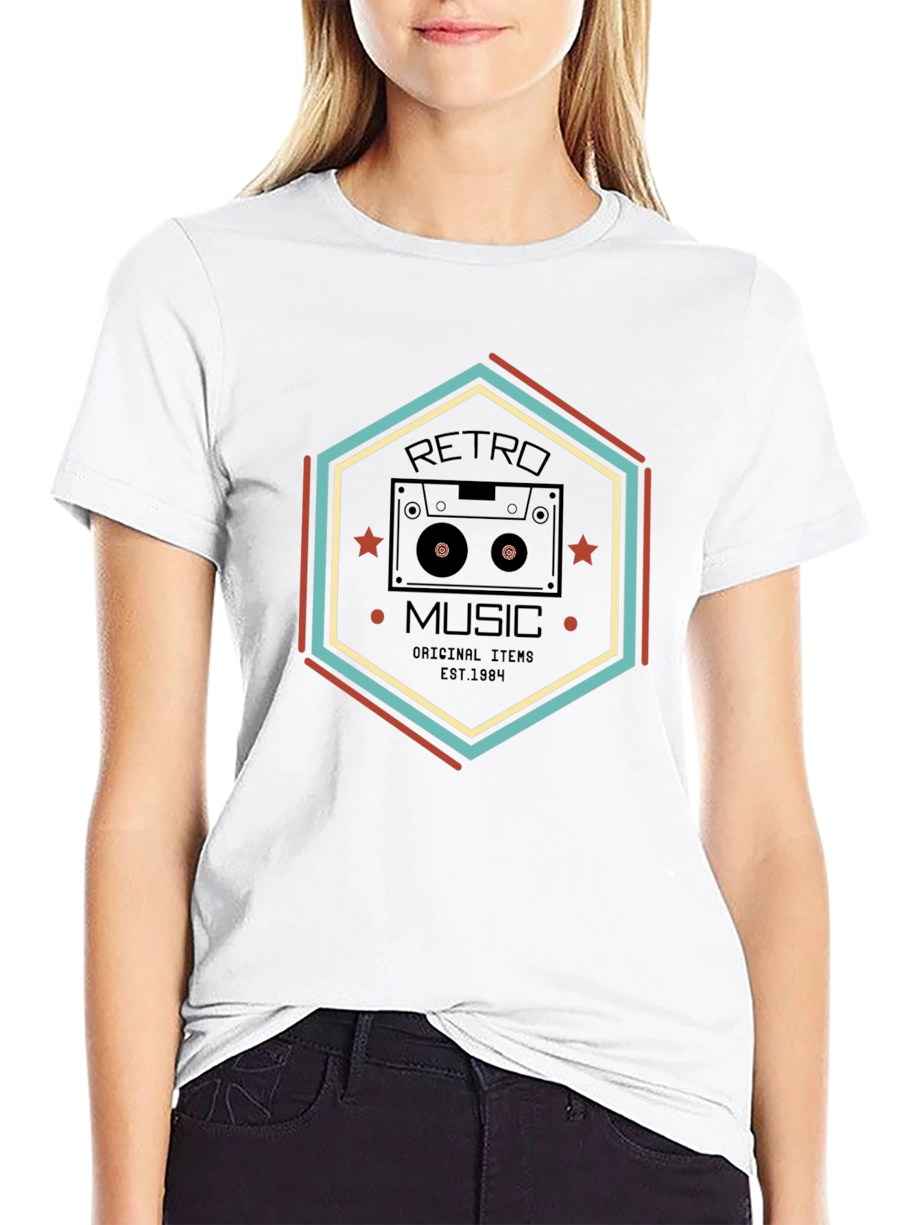 Retro Music Cassette Graphic Tee