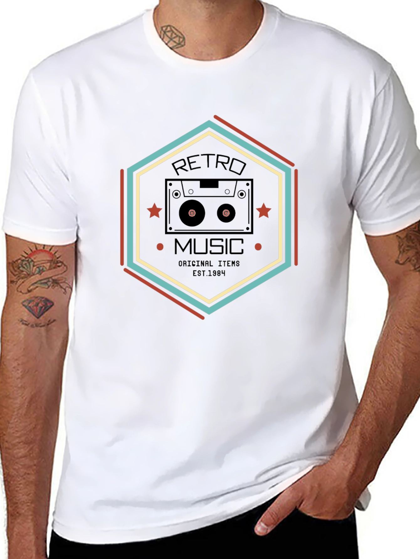 Retro Music Cassette Graphic Tee