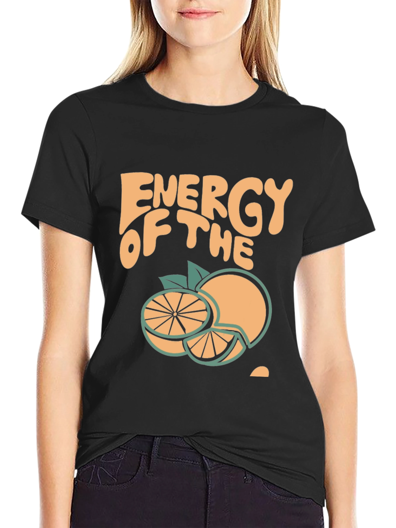 Energy of the Orange Graphic Tee - Black